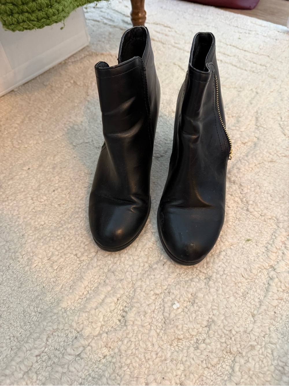 Classic Black Women's Zip Ankle Boots